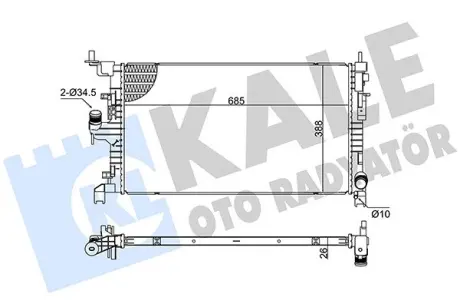 DACIA Радіатор системи охолодження двигуна DUSTER 1.5 10- Kale 363245
