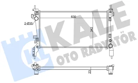 CITROEN Радіатор системи охолодження двиг. Nemo 1.4HDi 08- Kale 363650 (фото 1)