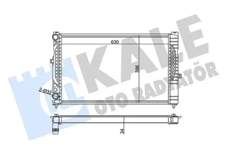 Радиатор охлаждения Audi A4, A6 - Skoda Superb I - Volkswagen Passat Radiator (3 Kale 367500