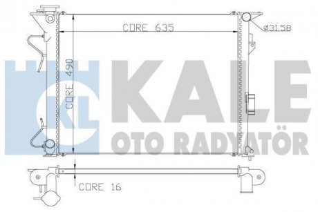 Радиатор охлаждения Hyundai Grandeur, Sonata V, Kia Magentis OTO R Kale 369800 (фото 1)