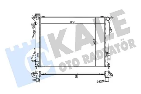 Радиатор охлаждения Hyundai Grandeur, Sonata V, Kia Magentis OTO R Kale 369800