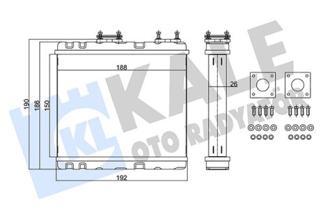 Радіатор пічки Nissan Almera/Primera 1.4-2.0D 90-00 Kale 370580 (фото 1)