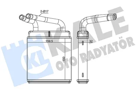 MITSUBISHI Радіатор опалення L300 90-08 Kale 370640