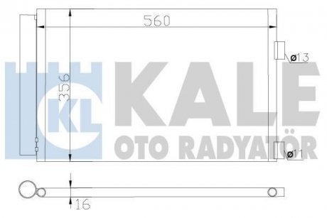 Радіатор кондиціонера Citroen Belingo, C4, C4 I, C4 Picasso I OTO RADYATOR Kale 377900