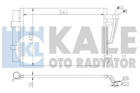 Радіатор кондиціонера Hyundai I30, Kia CeeD, Pro CeeD OTO RADYATOR Kale 379200