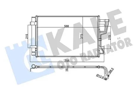 Радиатор кондиционера Hyundai I30, Kia CeeD, Pro CeeD OTO RADYATOR Kale 379200