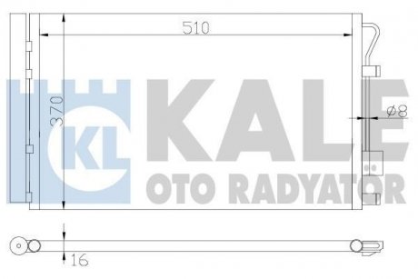 Радіатор кондиціонера Accent 1.4,1.6 (10-) OTO RADYATOR Kale 380200