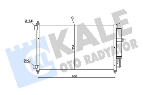 Радіатор кондиціонера Nissan Micra/Juke 03- Kale 382520