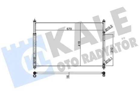 Радіатор кондиціонера Suzuki Grand Vitara II OTO RADYATOR Kale 383000