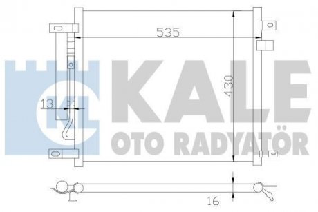 Радиатор кондиционера Chevrolet Aveo, Kalos OTO RADYATOR Kale 385200