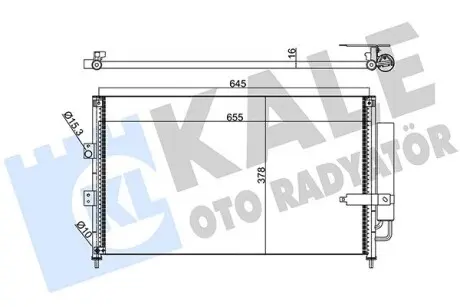 Радиатор кондиционера Honda Civic VIII OTO RADYATOR Kale 386900