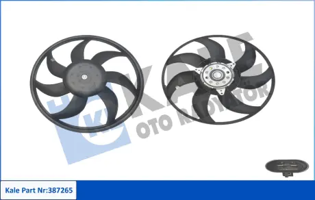 OPEL Вентилятор радіатора (без дифузора) ADAM 12-, CORSA D 09- Kale 387265