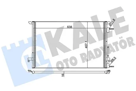 Радиатор кондиционера Fiat Croma, Opel Signum, Vectra C, Vectra C Gts OTO RADYATOR Kale 389000