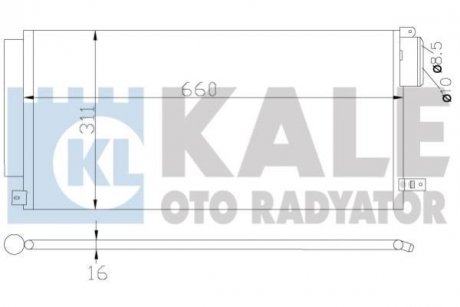 Радіатор кондиціонера Fiat Bravo II, Punto/Opel Corsa D OTO RADYATOR Kale 389100 (фото 1)