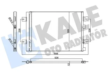 Радіатор кондиціонера Dacia Duster, Logan, Logan Mcv, Logan Express KAL Kale 389300