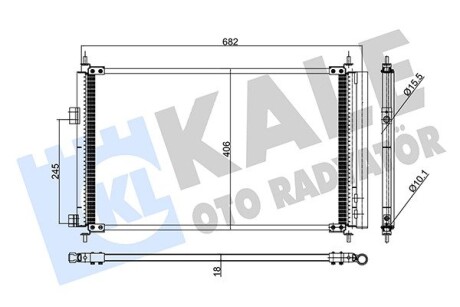 Радіатор кондиціонера Toyota Previa Iii, Rav 4 Iii Condenser OTO R Kale 390000