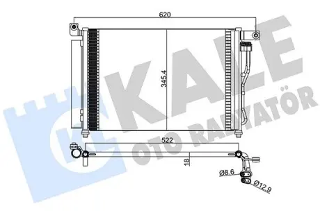 Радіатор кондиціонера Hyundai Accent III OTO RADYATOR Kale 391400
