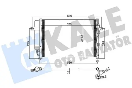 Радиатор кондиционера Hyundai Getz OTO RADYATOR Kale 391700