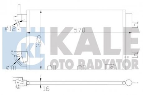 Радіатор кондиціонера Opel Astra H, Astra H Gtc, Zafira B OTO RADY Kale 393500 (фото 1)