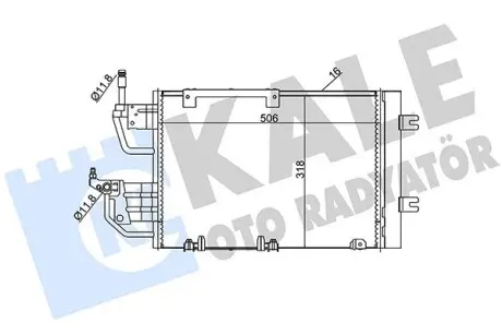 Радіатор кондиціонера Opel Astra H, Astra H Gtc, Zafira B OTO RADY Kale 393500