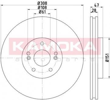 Тормозной диск KAMOKA 1031018 (фото 1)