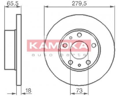 Тормозной диск KAMOKA 1031516