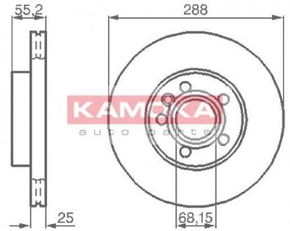 Тормозной диск KAMOKA 1031691 (фото 1)