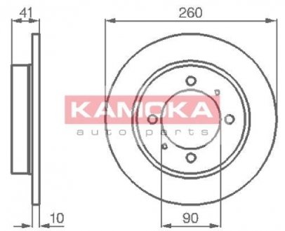 Тормозной диск KAMOKA 1031772 (фото 1)