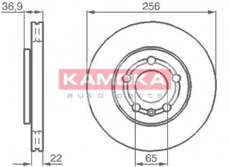 Тормозной диск KAMOKA 1031854 (фото 1)