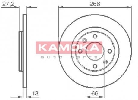 Тормозной диск KAMOKA 1032000 (фото 1)