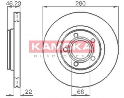 Гальмівний диск KAMOKA 1032006 (фото 1)