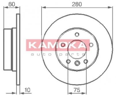 Тормозной диск KAMOKA 103498 (фото 1)