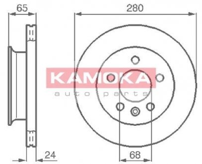 Гальмівний диск KAMOKA 103854 (фото 1)