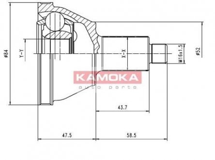 Шарнирный набор, приводной вал KAMOKA 7084 (фото 1)