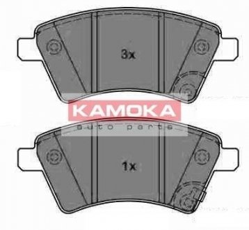 Тормозные колодки, дисковый тормоз.) KAMOKA JQ1013750 (фото 1)