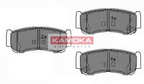 Тормозные колодки, дисковый тормоз.) KAMOKA JQ1013820 (фото 1)