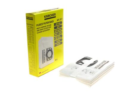 Фильтр-мешки флисовые (WD 2 Plus/WD 3/WD 3 Battery/KWD 1-3) (4шт) KARCHER 2.863-314.0