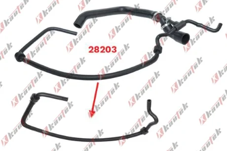 Шланг радіатора VW LT 28-35 II 2.5 TDI Kautek VW-RH073