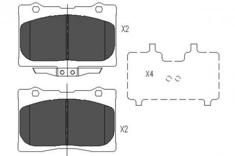 Тормозные колодки, дисковый тормоз.) KAVO KBP2039 (фото 1)