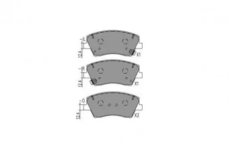 Колодки тормозные (передние) Hyundai Elantra 05-(Mando) (с датчиком) Q+ KAVO KBP4034