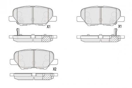 Тормозные колодки (задние) Mitsubishi Outlander III/Mazda 6 12- (Akebono) PARTS KAVO KBP-5551