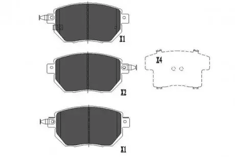 Колодки гальмівні (передні) Nissan Murano/Infiniti FX 35/45 03- PARTS KAVO KBP-6573