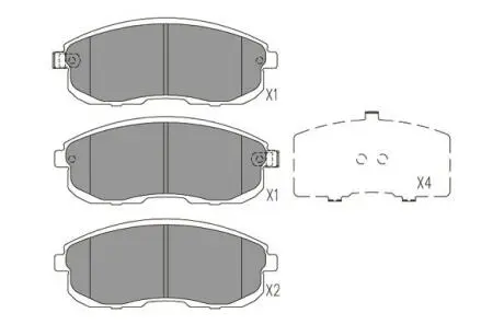 PARTS NISSAN Тормозные колодки передн.Maxima QX KAVO KBP6596