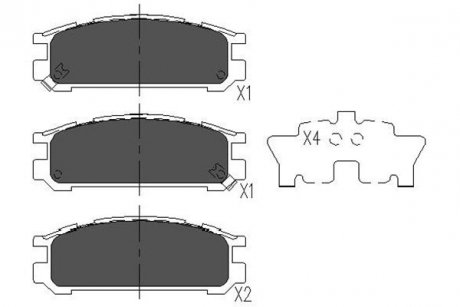 Тормозные колодки (задние) Subaru Impreza/Legacy 1.6/2.0 89-03 PARTS KAVO KBP-8016