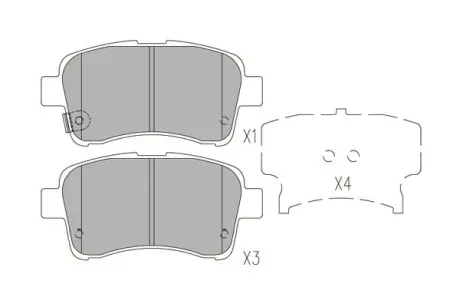 PARTS SUZUKI Гальмівні колодки передн. Liana 1.3I-1.6I 06/02 KAVO KBP-8528