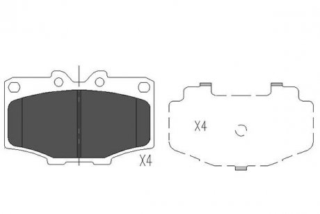 Тормозные колодки, дисковый тормоз.) KAVO KBP9028
