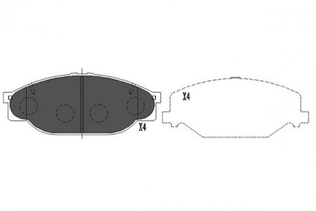 Тормозные колодки, дисковый тормоз.) KAVO KBP9039