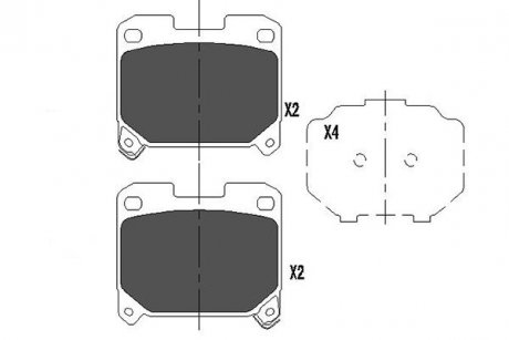 Тормозные колодки, дисковый тормоз.) KAVO KBP9063 (фото 1)