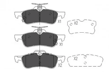 Колодки гальмівні (задні) Honda Civic IX 1.4-2.2D 12- PARTS KAVO KBP-9106