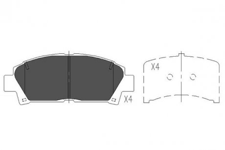 Тормозные колодки, дисковый тормоз.) KAVO KBP9110 (фото 1)